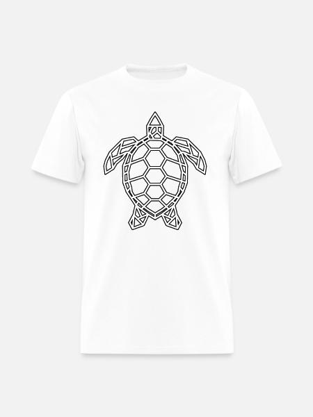 turtle polygon - Men's T-Shirt - white
