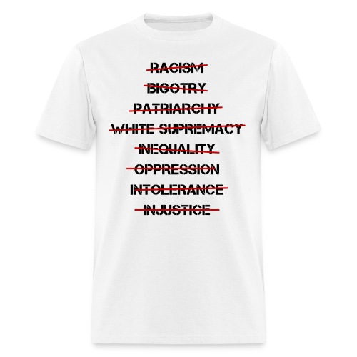 Anti Racism, Anti Bigotry, Anti Patriarchy (Black) - Men's T-Shirt