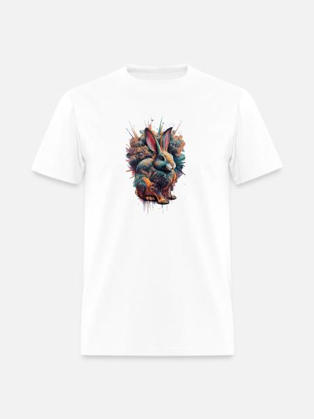 Neon Splash Rabbit - Men's T-Shirt - white