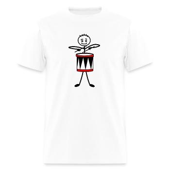 Stickmen drummer - Men's T-Shirt - white - Front - Jose (178cm)