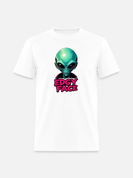 Edgy Face Martian - Men's T-Shirt - white