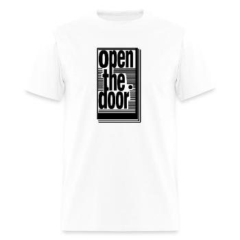 open the door - Men's T-Shirt - white - Front - Jose (178cm)