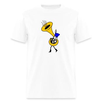 Bass tuba player - Men's T-Shirt - white - Front - Jose (178cm)
