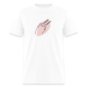 Cuties - Cat Scratching - Men's T-Shirt - white - Front - Jose (178cm)