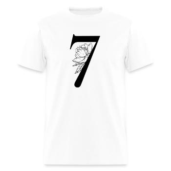7 Number. Number 7. Art Design. Aesthetic Number - Men's T-Shirt - white - Front - Jose (178cm)
