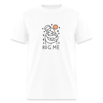 hug me - Men's T-Shirt - white - Front - Jose (178cm)