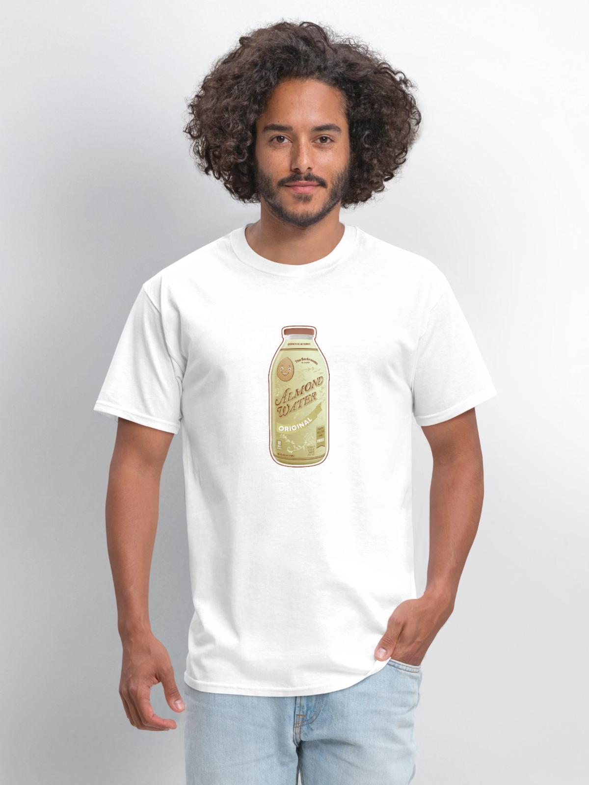 Backrooms Almond Water Original Label - Men's T-Shirt - white - Front - Jose (178cm)