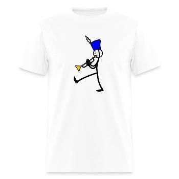 Trumpet player marching for fanfare stickmen with - Men's T-Shirt - white - Front - Jose (178cm)