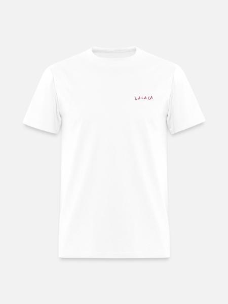LA LA LA embroidered - Men's T-Shirt - white