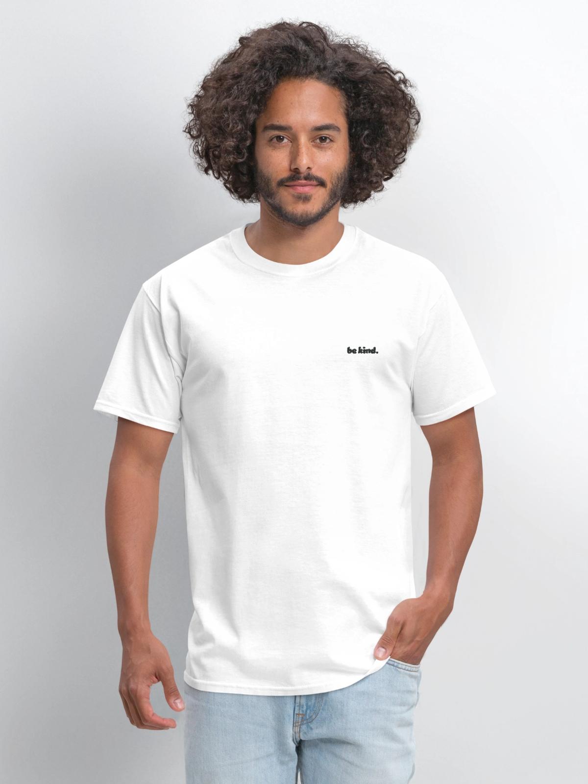 Be kind embroidered - Men's T-Shirt - white - Front - Jose (178cm)