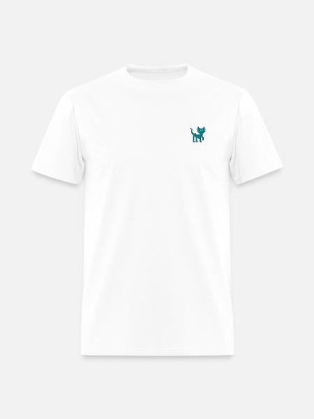 Pixelcat embroidered - Men's T-Shirt - white