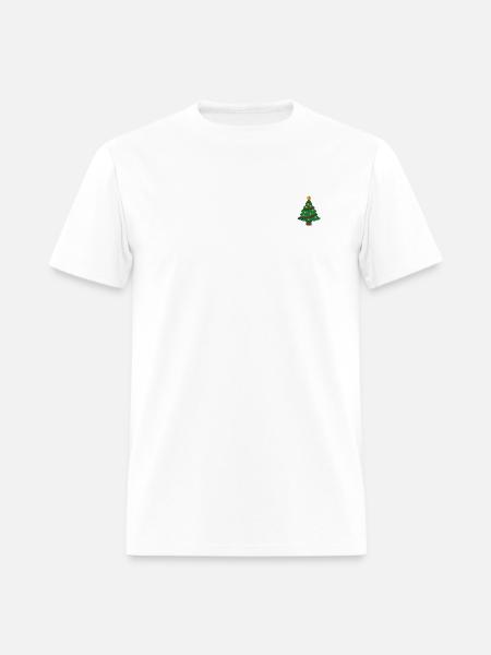 Christmas tree embroidered - Men's T-Shirt - white