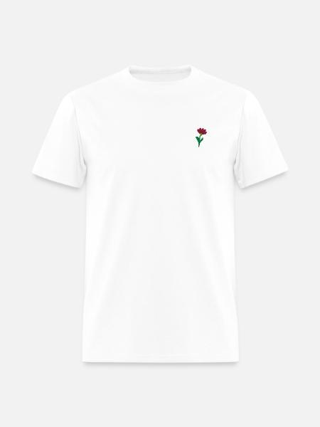 Garden flower embroidered - Men's T-Shirt - white