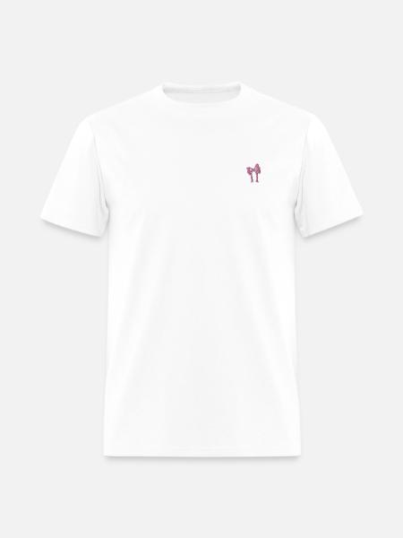 Pink Ribbon embroidered - Men's T-Shirt - white