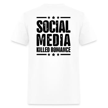 social media killed romance - Men's T-Shirt - white - Back - Jose (178cm)