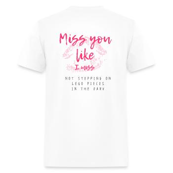 Miss you like I miss - Men's T-Shirt - white - Back - Jose (178cm)