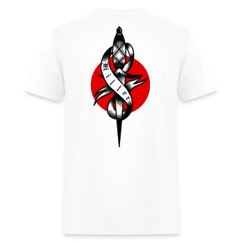 Traditional dagger design - Men's T-Shirt - white - Back - Jose (178cm)