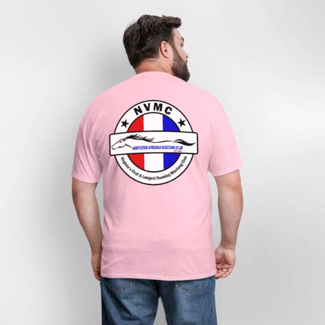 Circle logo t-shirt on white with black border