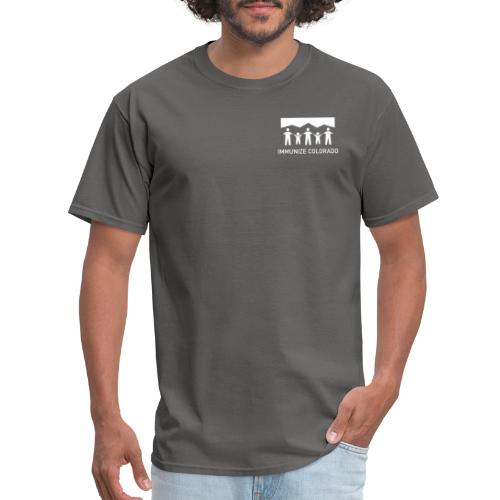 ImmunizeColorado vertical white - Men's T-Shirt