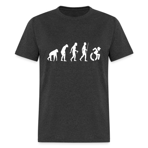 Wheelchair Evolution, wheelchair humor, roller fun - Men's T-Shirt