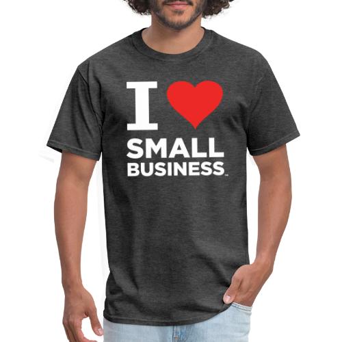 I Heart Small Business Logo (Red & White) - Men's T-Shirt