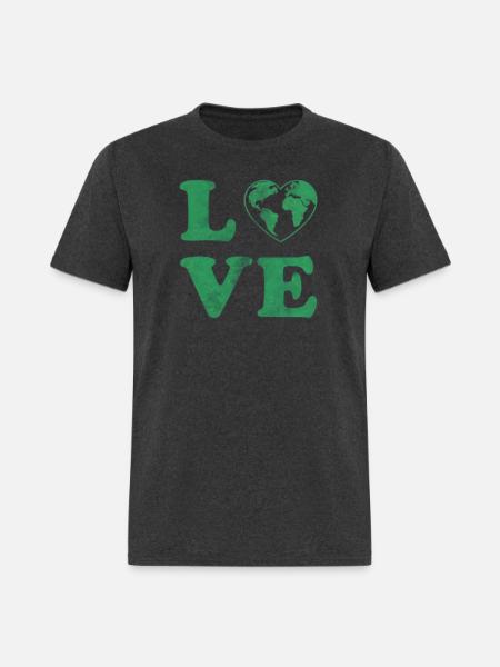 Love Your Mother Earth Graphic - Men's T-Shirt - heather black