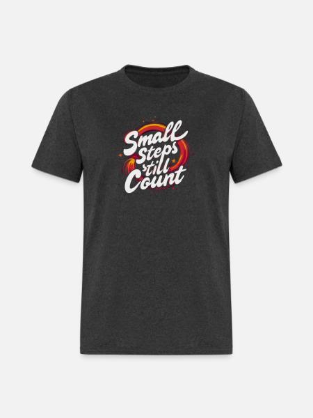 Small Steps Still Count - Men's T-Shirt - heather black