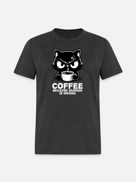 Murder is wrong (dark) - Men's T-Shirt - heather black