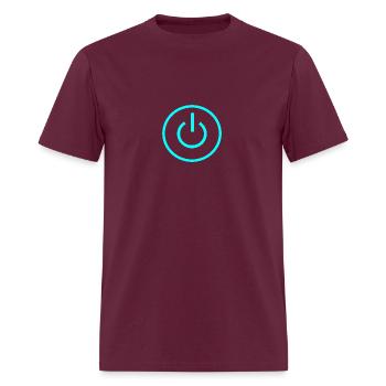 power on - Men's T-Shirt - burgundy - Front - Jose (178cm)