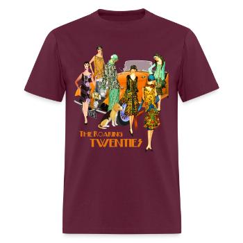 The Roaring twenties Flapper Fashion - Men's T-Shirt - burgundy - Front - Jose (178cm)