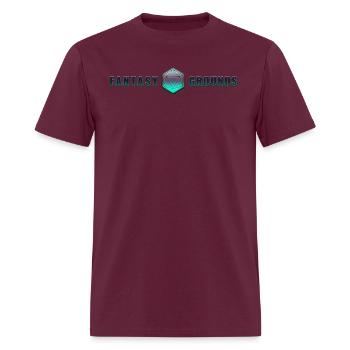 Fantasy Grounds Logo with Blue - Horizontal - Men's T-Shirt - burgundy - Front - Jose (178cm)