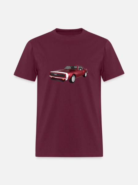 1967 Camaro SS - Men's T-Shirt - burgundy