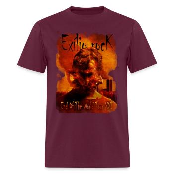 End Of The World Tour XXI - Men's T-Shirt - burgundy - Front - Jose (178cm)