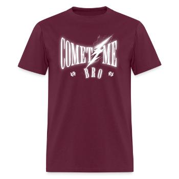 Astronomy Art, Comet me bro Tees, - Men's T-Shirt - burgundy - Front - Jose (178cm)