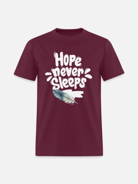 hope never sleeps 1 - Men's T-Shirt - burgundy