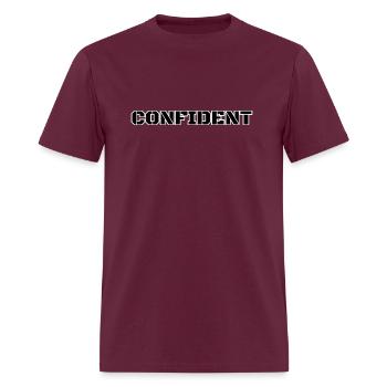 confident - Men's T-Shirt - burgundy - Front - Jose (178cm)