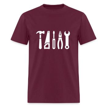 Tools - Men's T-Shirt - burgundy - Front - Jose (178cm)