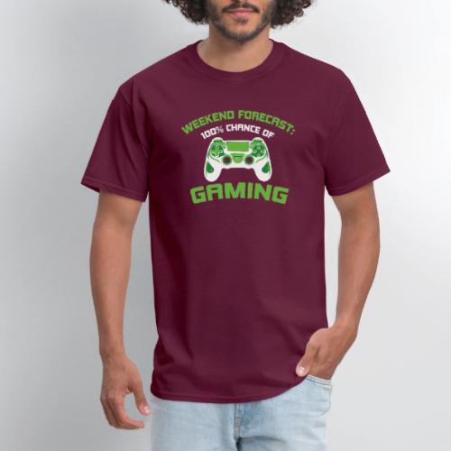 Weekend Forecast: 100% Gaming! - Men's T-Shirt