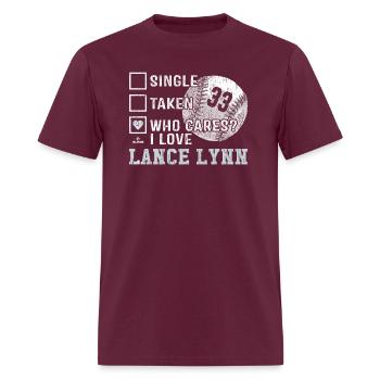 Who Cares I Love Lance Lynn Lance Lynn Chicago - Men's T-Shirt - burgundy - Front - Jose (178cm)
