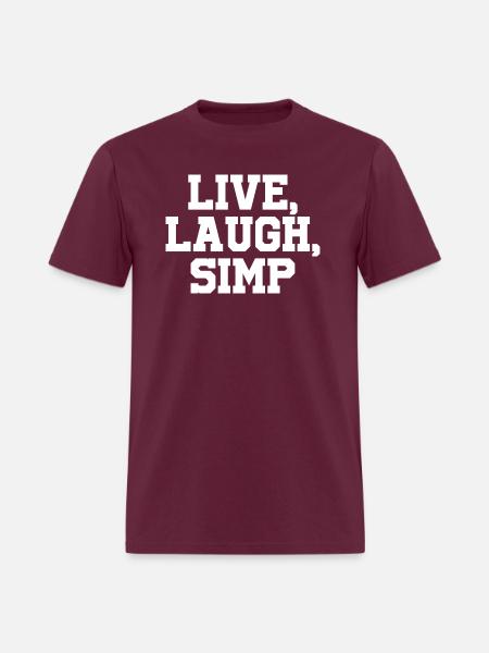 Live Laugh - Men's T-Shirt - burgundy