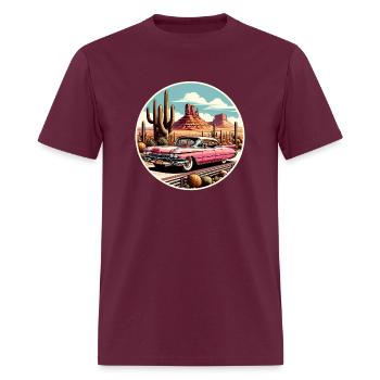 Pink cadillac - Men's T-Shirt - burgundy - Front - Jose (178cm)