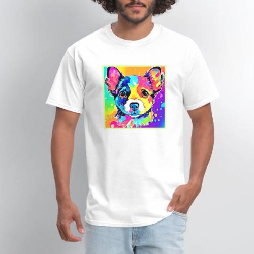 Vivid Puppy Vibes Art Design - Men's T-Shirt