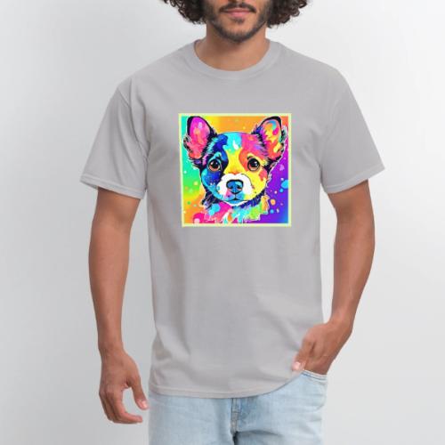 Vivid Puppy Vibes Art Design - Men's T-Shirt