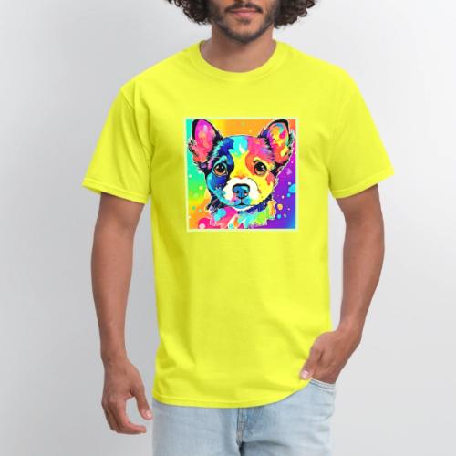 Vivid Puppy Vibes Art Design - Men's T-Shirt