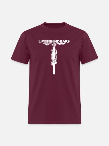 Life Behind Bars Cycling - Men's T-Shirt - burgundy