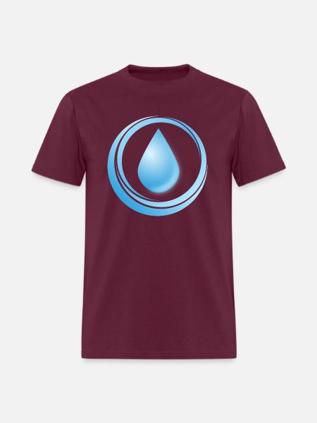 Water - Men's T-Shirt - burgundy