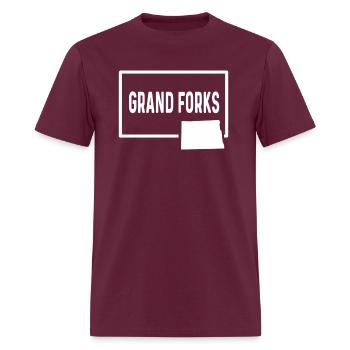 Grand pour les vacances dans la ville natale du Dakota du Nord et de la maison - T-shirt Homme - bordeaux - Devant - Jose (178cm)