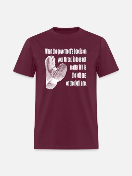 When The Governments Boot - Men's T-Shirt - burgundy