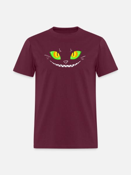 Creepy Cat Face - Men's T-Shirt - burgundy