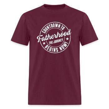 Dad Countdown To Fatherhood - Men's T-Shirt - burgundy - Front - Jose (178cm)